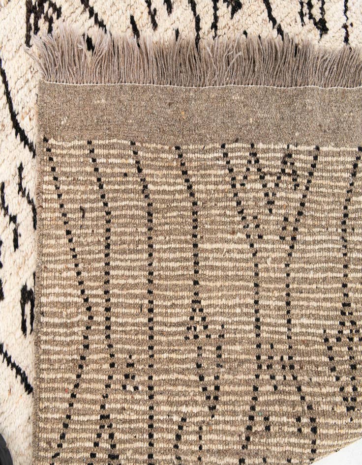 Detail image of  3' 4 x 12' 10  Hand Knotted Moroccan Wool Runner Rug