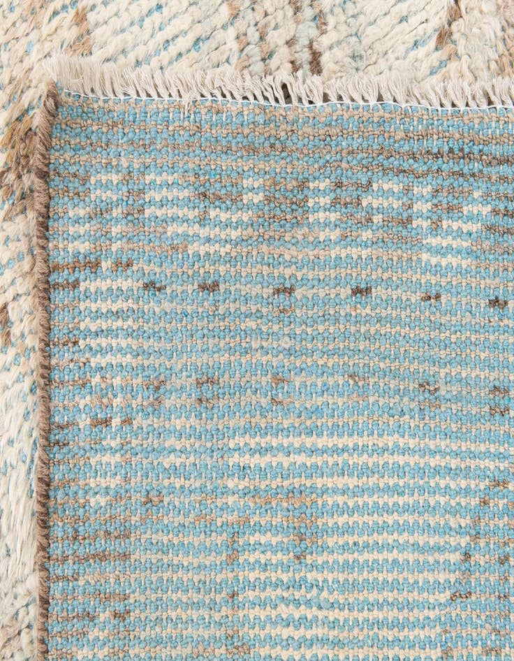 Detail image of  2' 9 x 8'  Hand Knotted Moroccan Wool Runner Rug