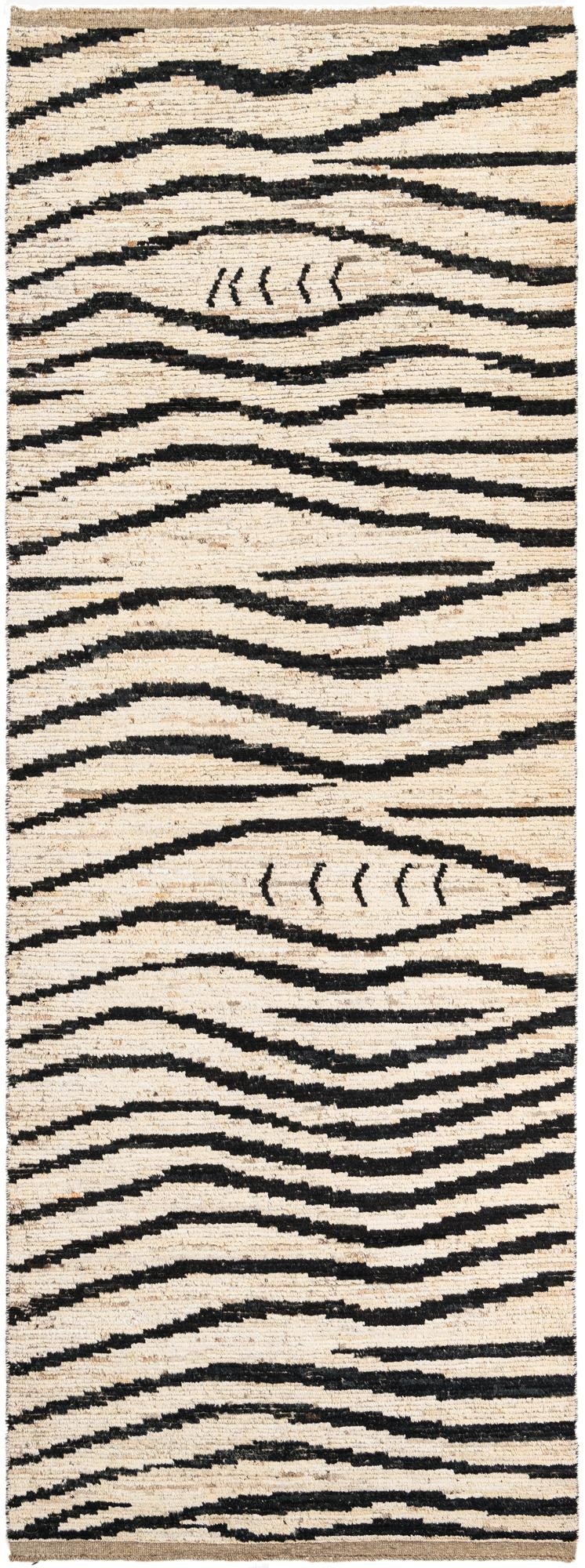  5' x 13' 8  Hand Knotted Moroccan Wool Runner Rug