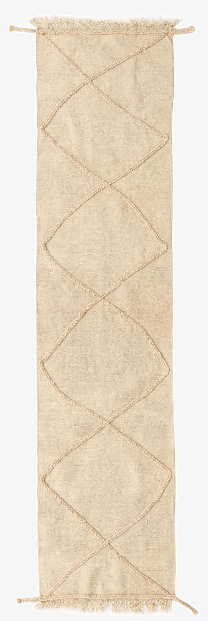  2' 5 x 10'  Hand Knotted Moroccan Wool Runner Rug
