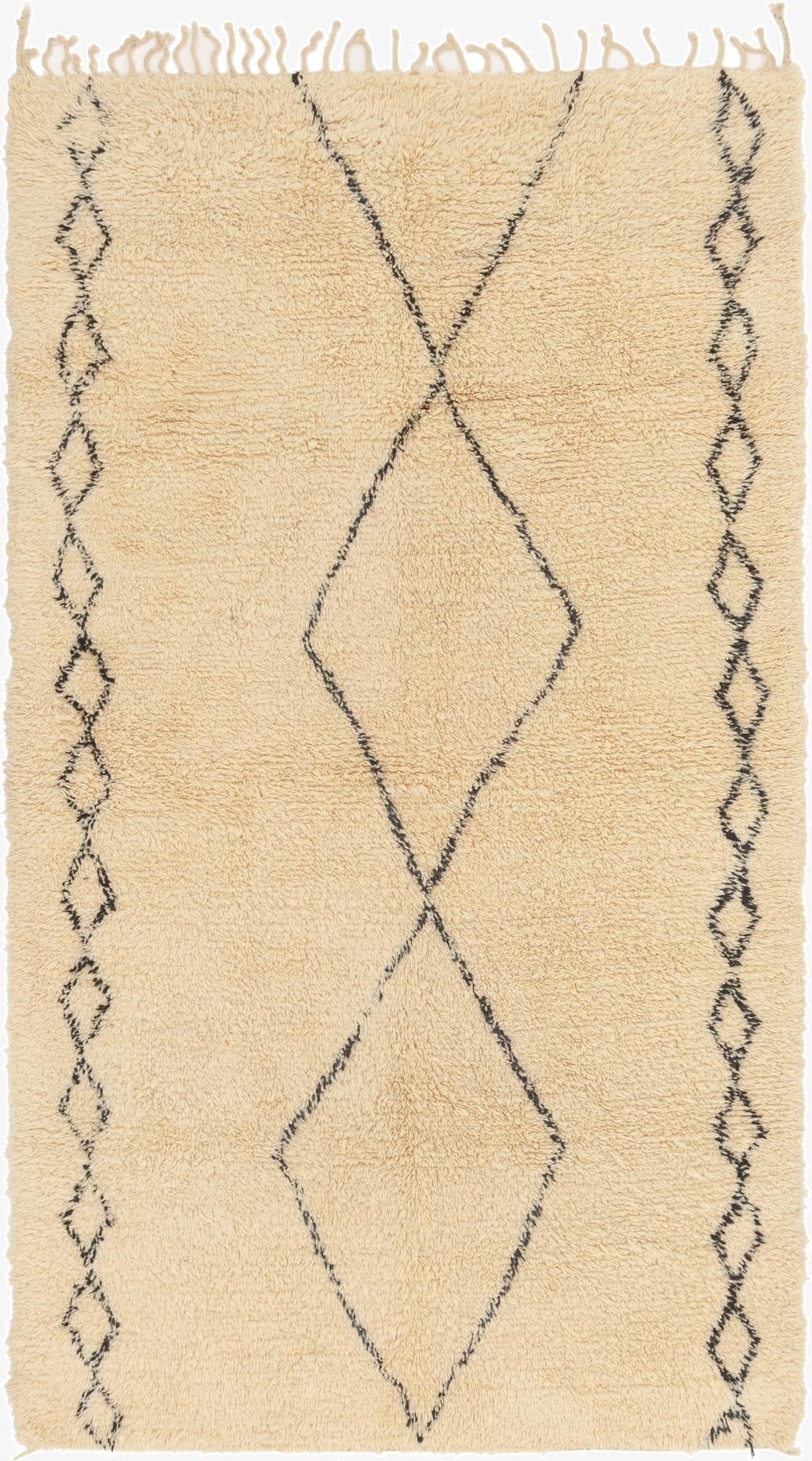  6' 6 x 11' 7  Hand Knotted Moroccan Wool Runner Rug