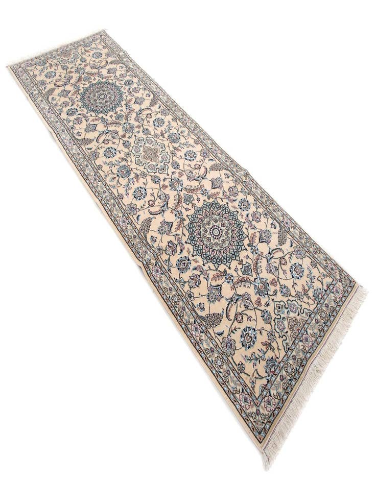 Detail image of  2' 11 x 9' 2  Hand Knotted Nain Persian Wool Runner Rug