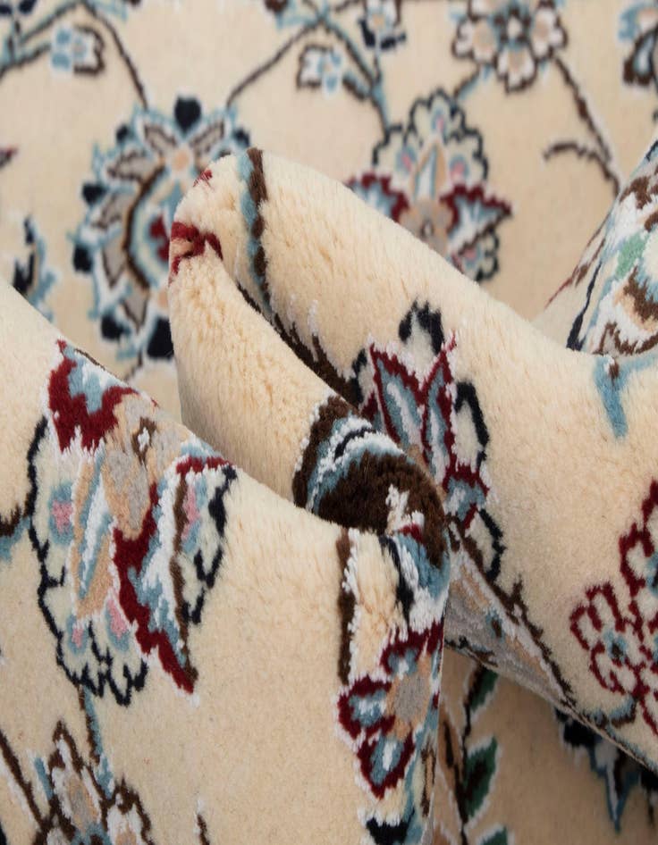 Detail image of  2' 11 x 9' 2  Hand Knotted Nain Persian Wool Runner Rug