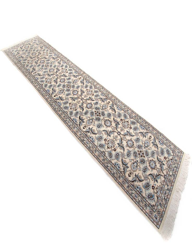 Detail image of 2' 11 x 12' 7 Hand Knotted Nain Persian Wool Runner Rug