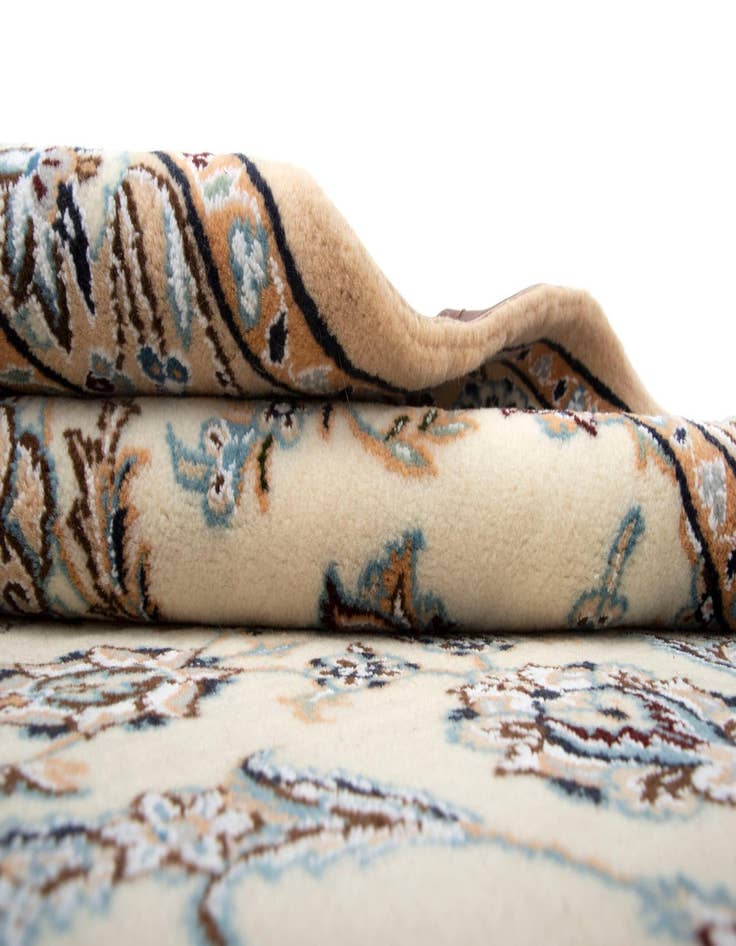 Detail image of  3' 6 x 9' 10  Hand Knotted Nain Persian Wool Runner Rug