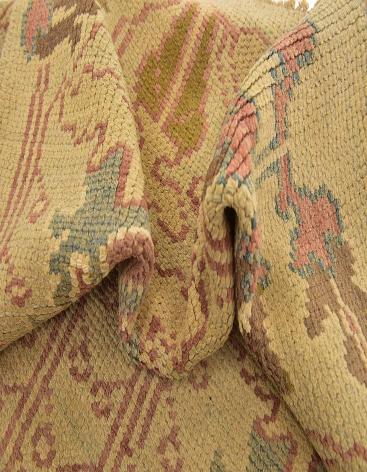 Detail image of  4' 3 x 8' 2  Hand Knotted Oushak Wool Runner Rug