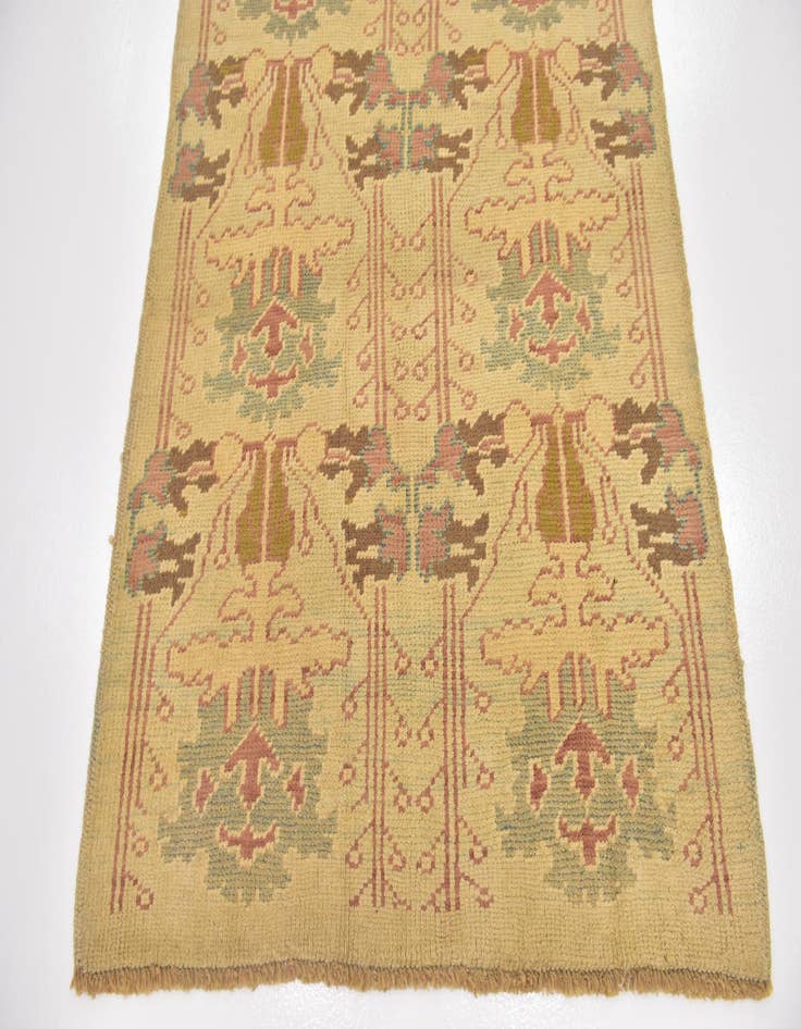 Detail image of  4' 3 x 8' 2  Hand Knotted Oushak Wool Runner Rug