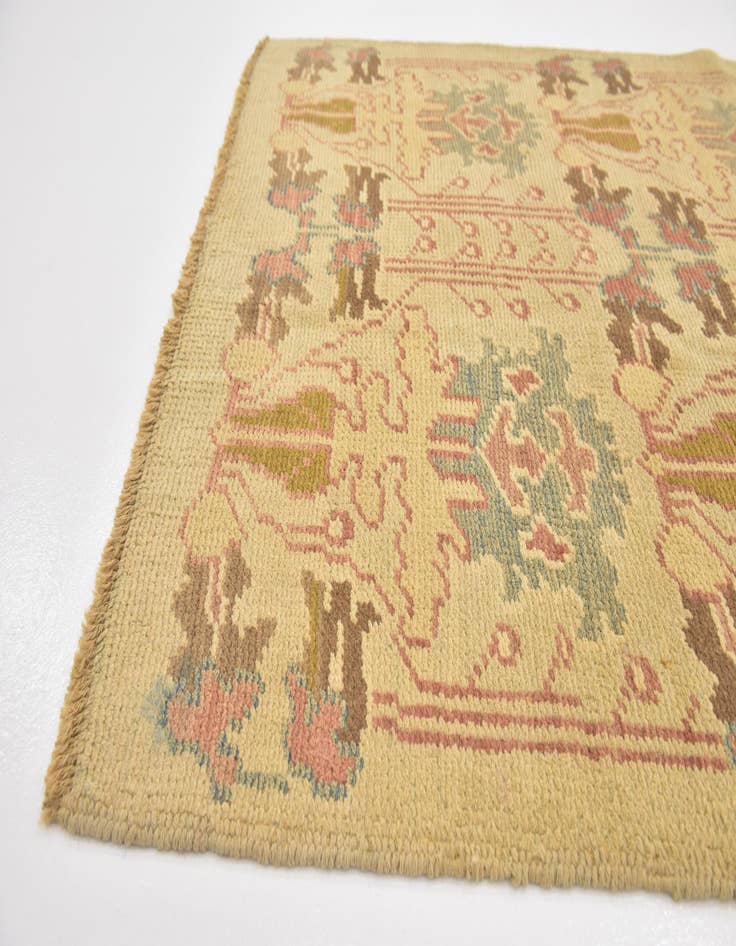 Detail image of  4' 3 x 8' 2  Hand Knotted Oushak Wool Runner Rug