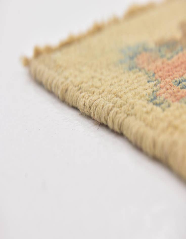 Detail image of  4' 3 x 8' 2  Hand Knotted Oushak Wool Runner Rug