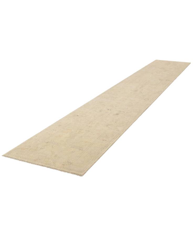 Detail image of 2' 7 x 16' 4 Hand Knotted Oushak Wool Runner Rug
