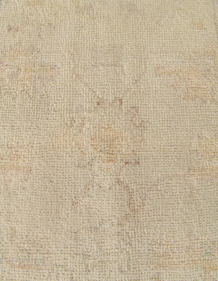Detail image of 2' 7 x 16' 4 Hand Knotted Oushak Wool Runner Rug