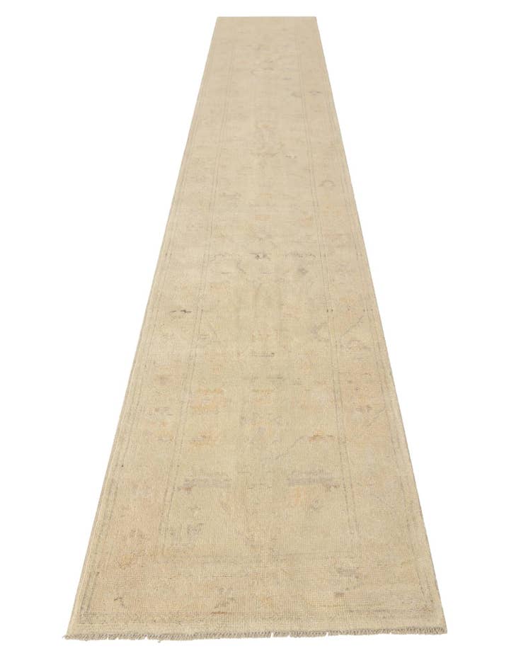 Detail image of 2' 7 x 16' 4 Hand Knotted Oushak Wool Runner Rug