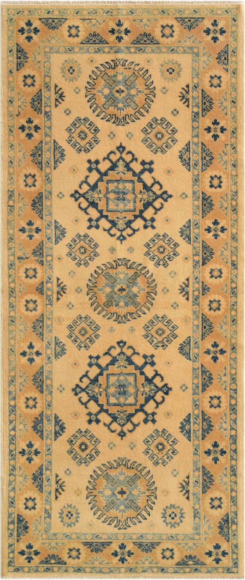  2' 8 x 6' 4  Hand Knotted Oushak Wool Runner Rug