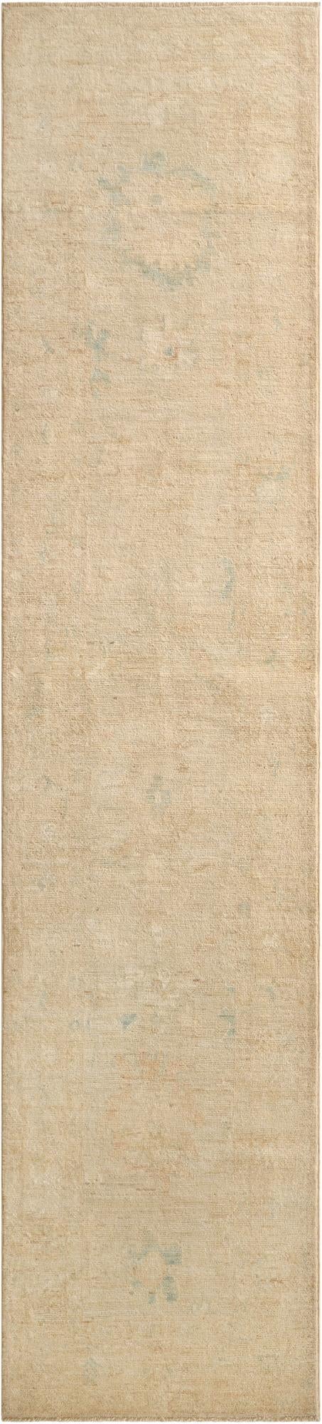  2' 9 x 11' 11  Hand Knotted Oushak Wool Runner Rug