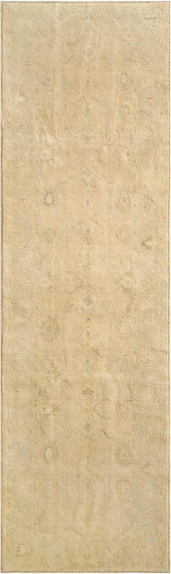  2' 10 x 9' 8  Hand Knotted Oushak Wool Runner Rug