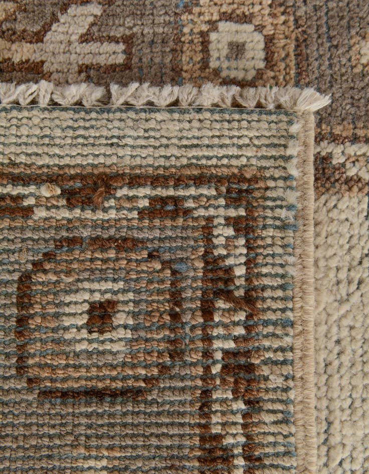 Detail image of  2' 10 x 10' 6  Hand Knotted Oushak Wool Runner Rug