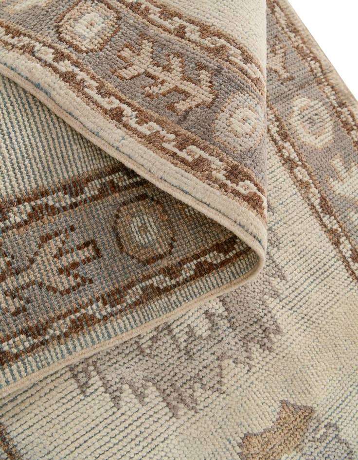 Detail image of  2' 10 x 10' 6  Hand Knotted Oushak Wool Runner Rug