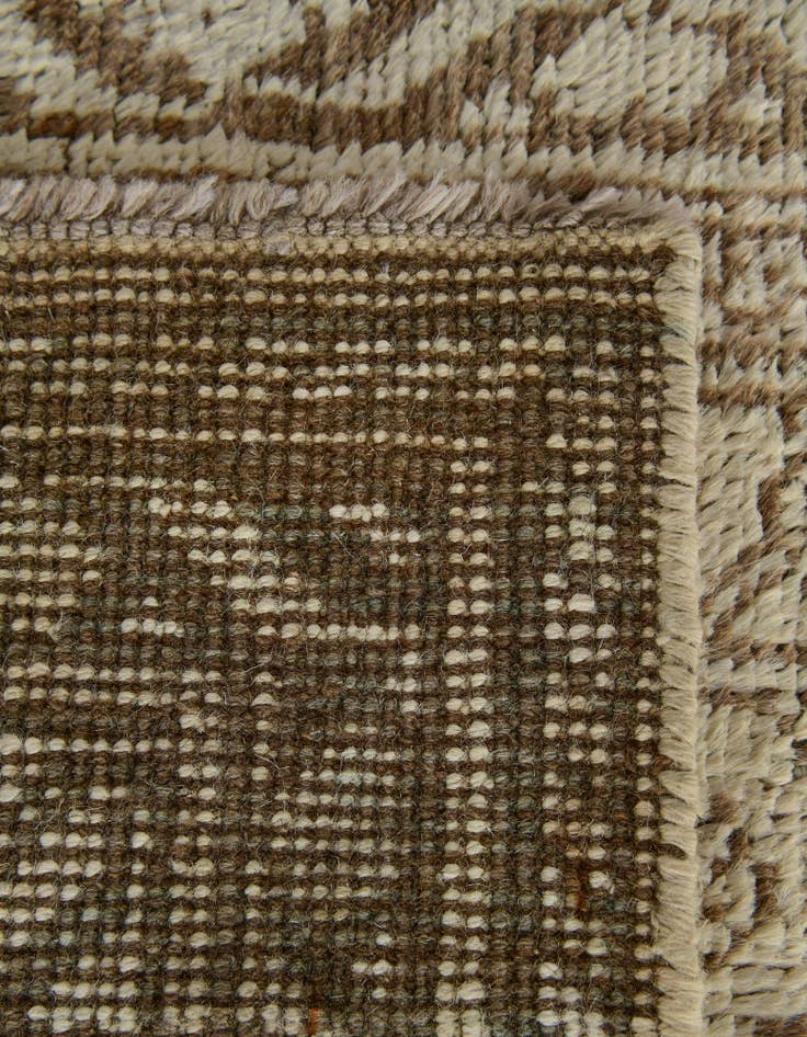 Detail image of  2' 7 x 10'  Hand Knotted Oushak Wool Runner Rug
