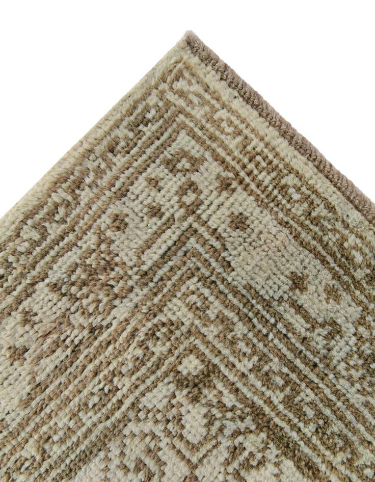 Detail image of  2' 6 x 10' 3  Hand Knotted Oushak Wool Runner Rug