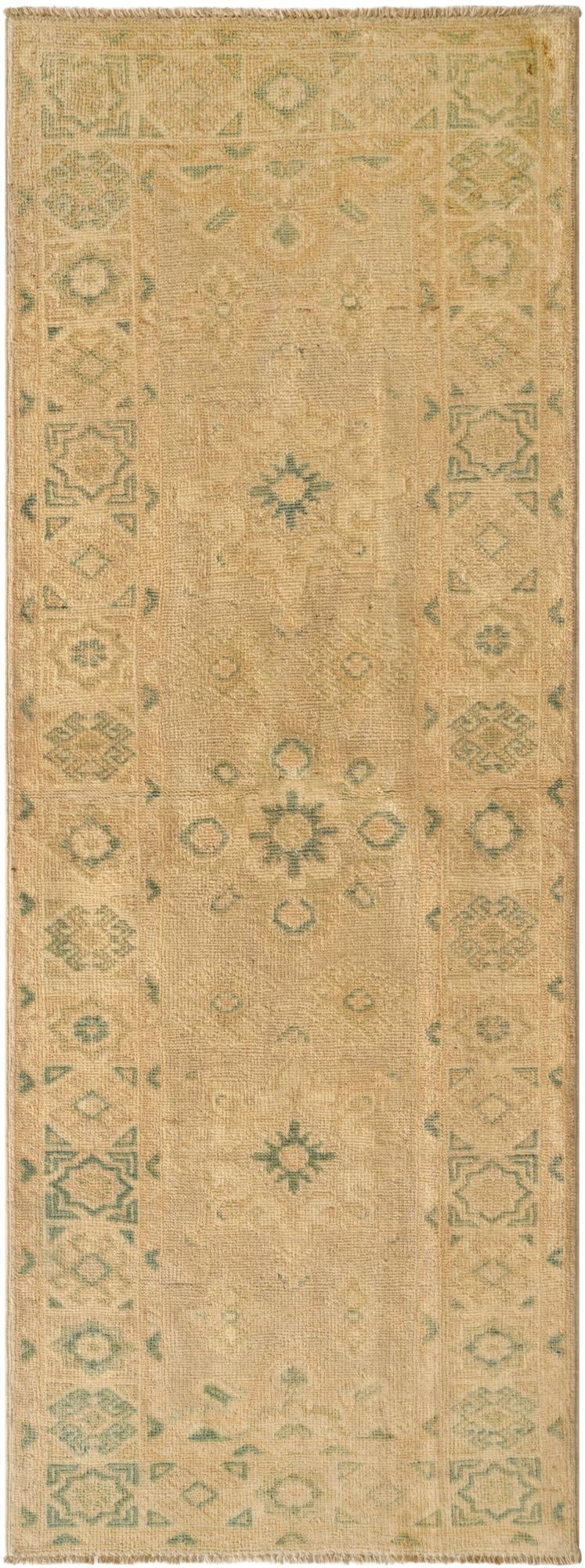  2' 2 x 5' 10  Hand Knotted Oushak Wool Runner Rug