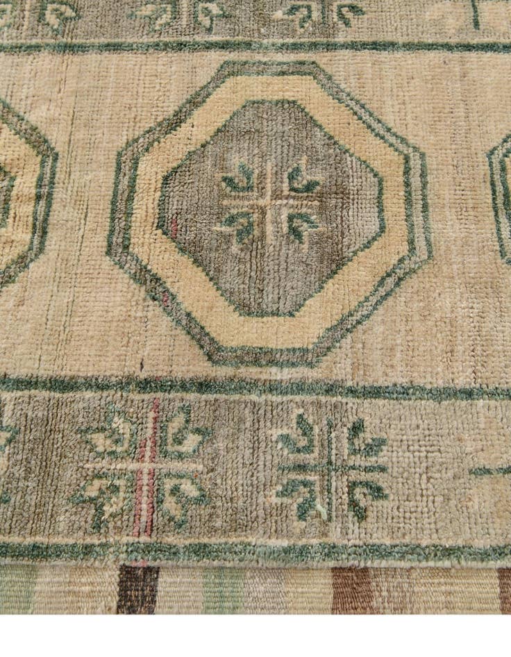 Detail image of  2' 9 x 12' 5  Hand Knotted Oushak Wool Runner Rug