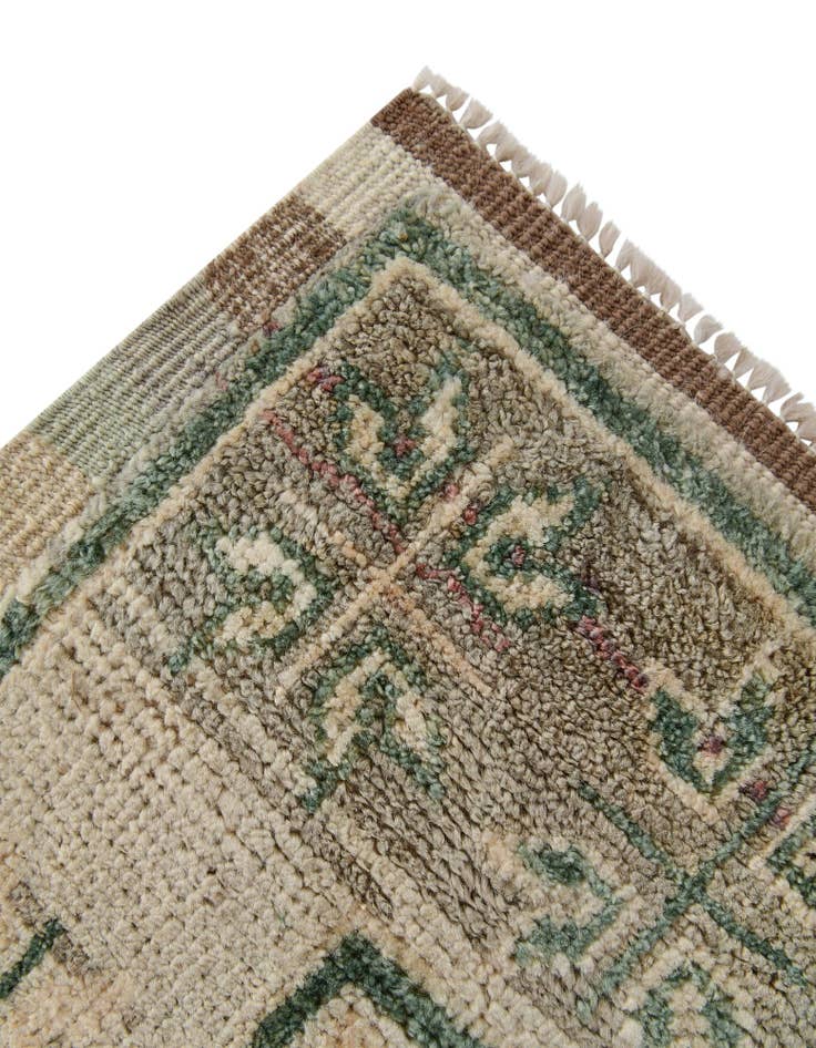 Detail image of  2' 9 x 12' 5  Hand Knotted Oushak Wool Runner Rug