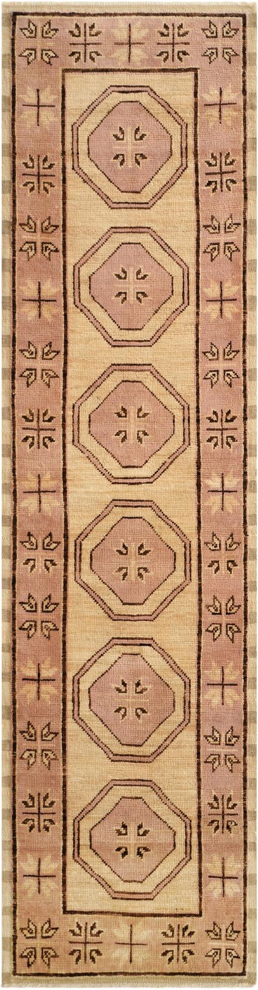  2' 9 x 10' 4  Hand Knotted Oushak Wool Runner Rug