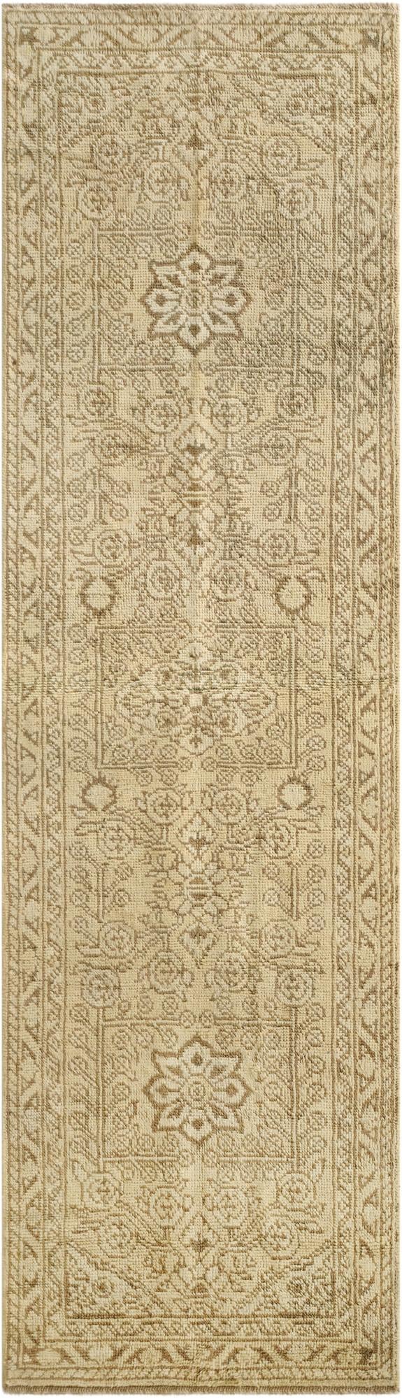  2' 4 x 8' 1  Hand Knotted Oushak Wool Runner Rug