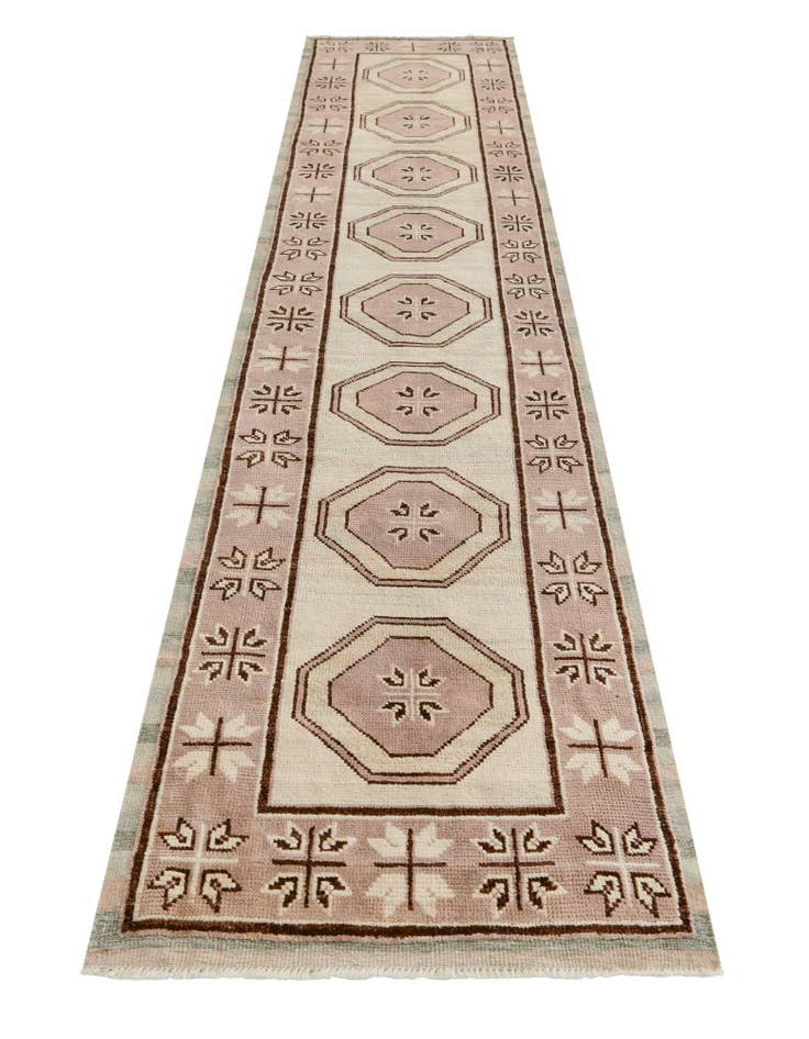 Detail image of  2' 9 x 12' 8  Hand Knotted Oushak Wool Runner Rug