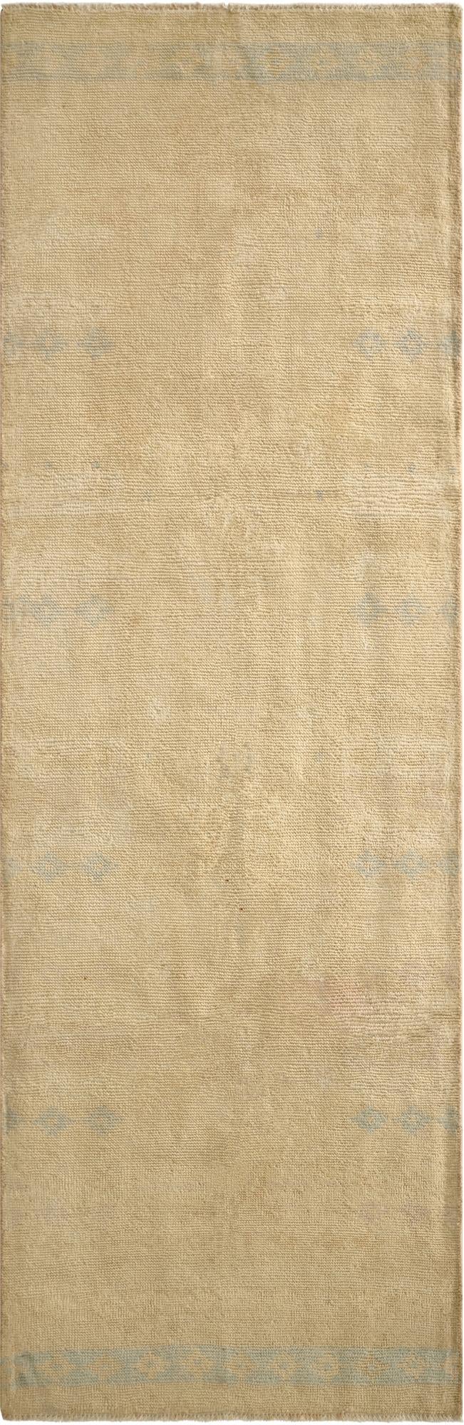  3' 4 x 10' 2  Hand Knotted Oushak Wool Runner Rug