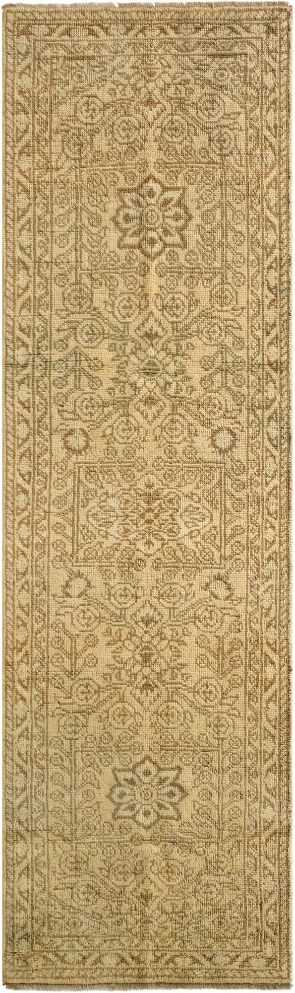  2' 5 x 8' 1  Hand Knotted Oushak Wool Runner Rug