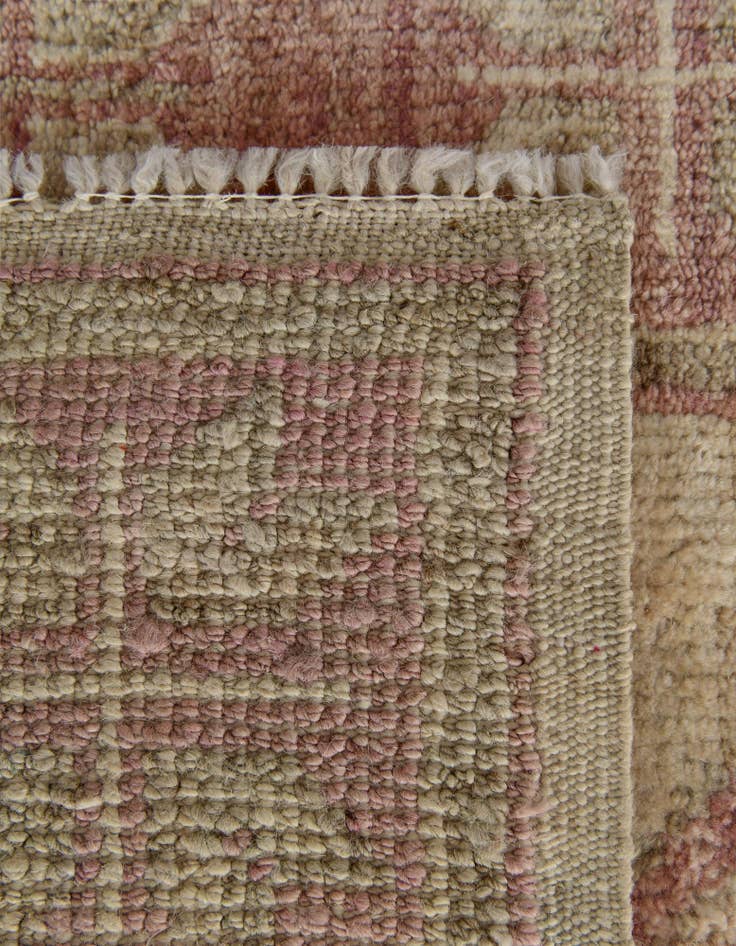 Detail image of  2' 9 x 10'  Hand Knotted Oushak Wool Runner Rug