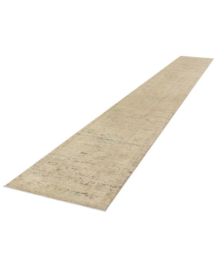 Detail image of  2' 6 x 18' 10  Hand Knotted Oushak Wool Runner Rug