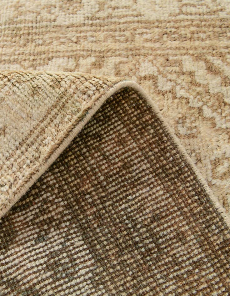 Detail image of  2' 5 x 12' 9  Hand Knotted Oushak Wool Runner Rug