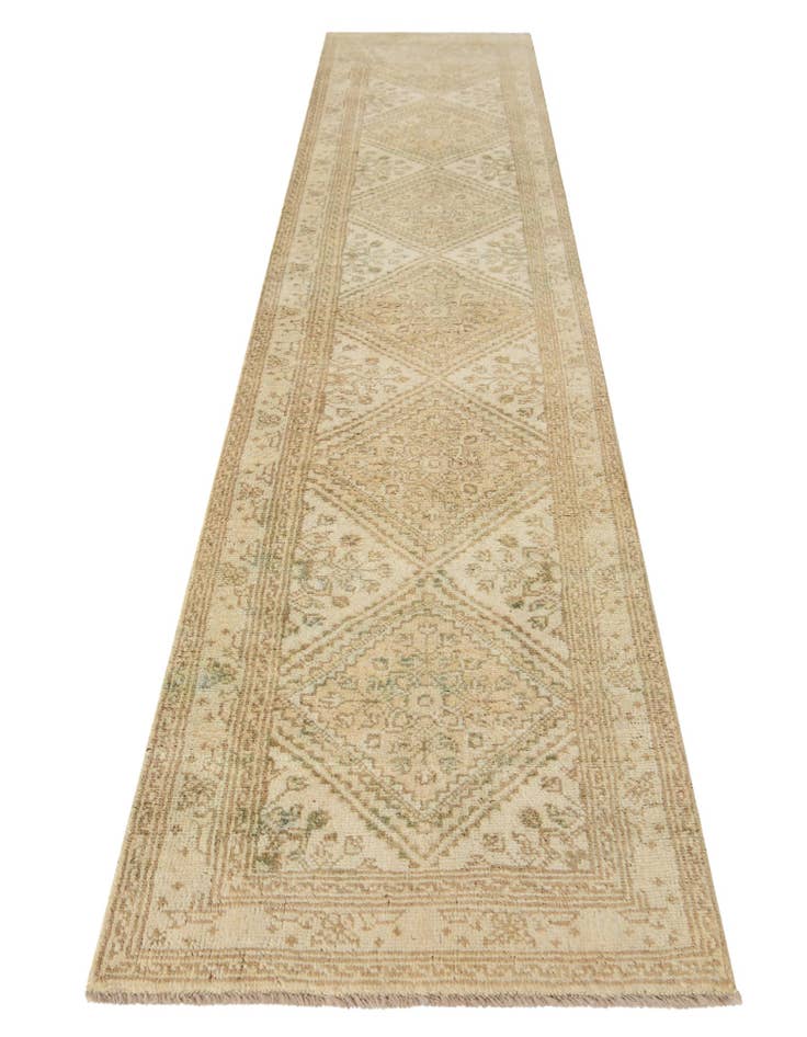 Detail image of  2' 5 x 12' 9  Hand Knotted Oushak Wool Runner Rug