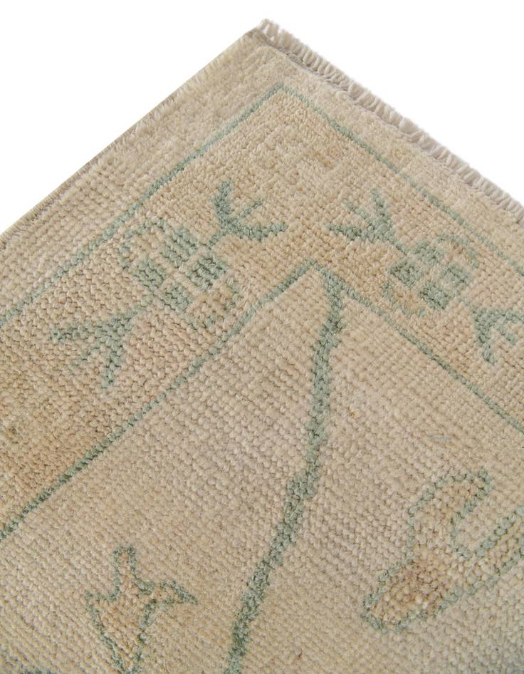 Detail image of  2' 9 x 9' 9  Hand Knotted Oushak Wool Runner Rug