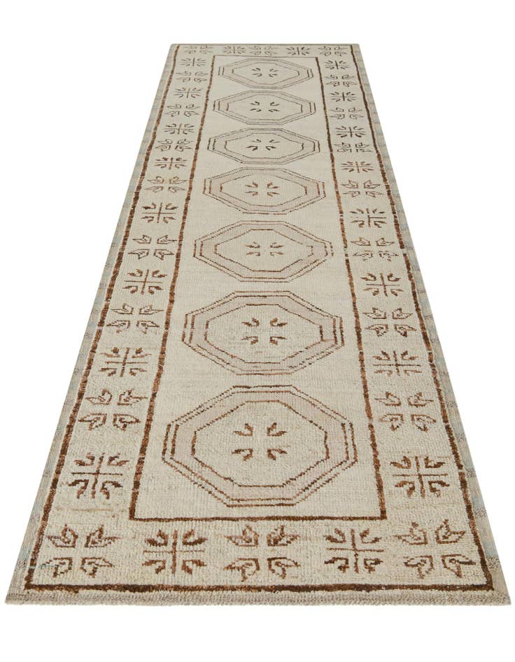 Detail image of 2' 9 x 10' 1 Hand Knotted Oushak Wool Runner Rug