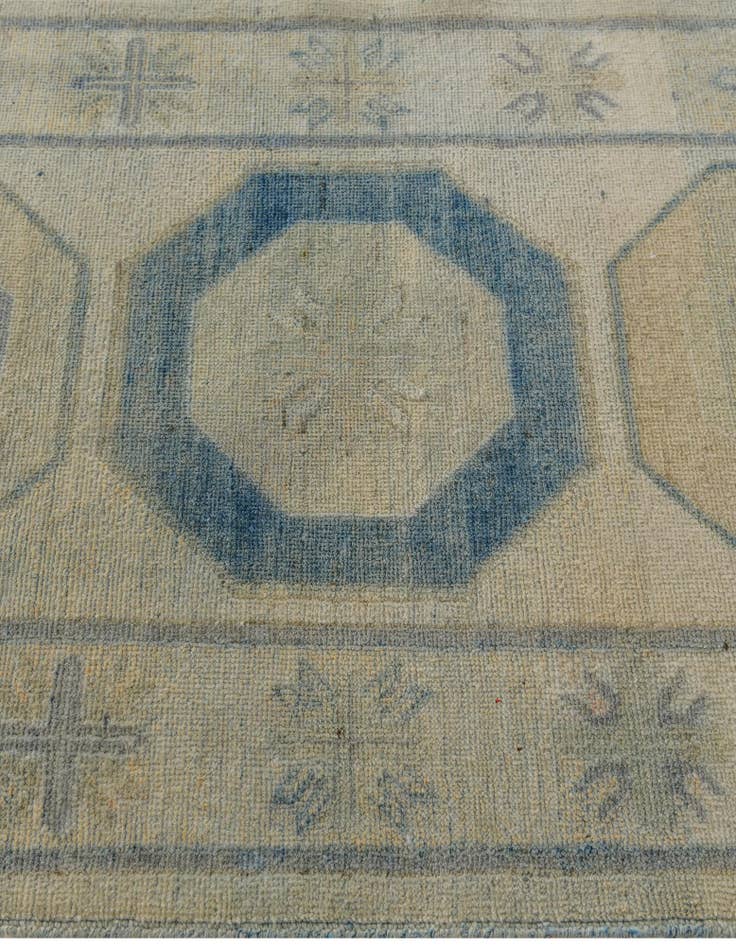 Detail image of 2' 10 x 16' 3 Hand Knotted Oushak Wool Runner Rug