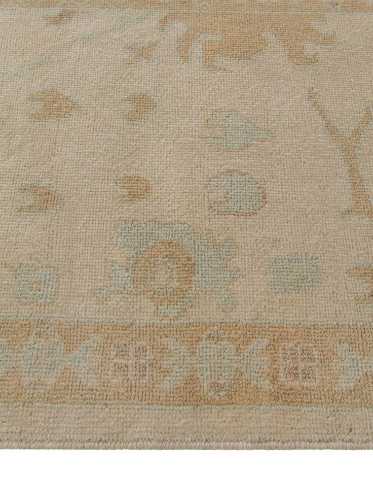 Detail image of 2' 8 x 11' 8 Hand Knotted Oushak Wool Runner Rug