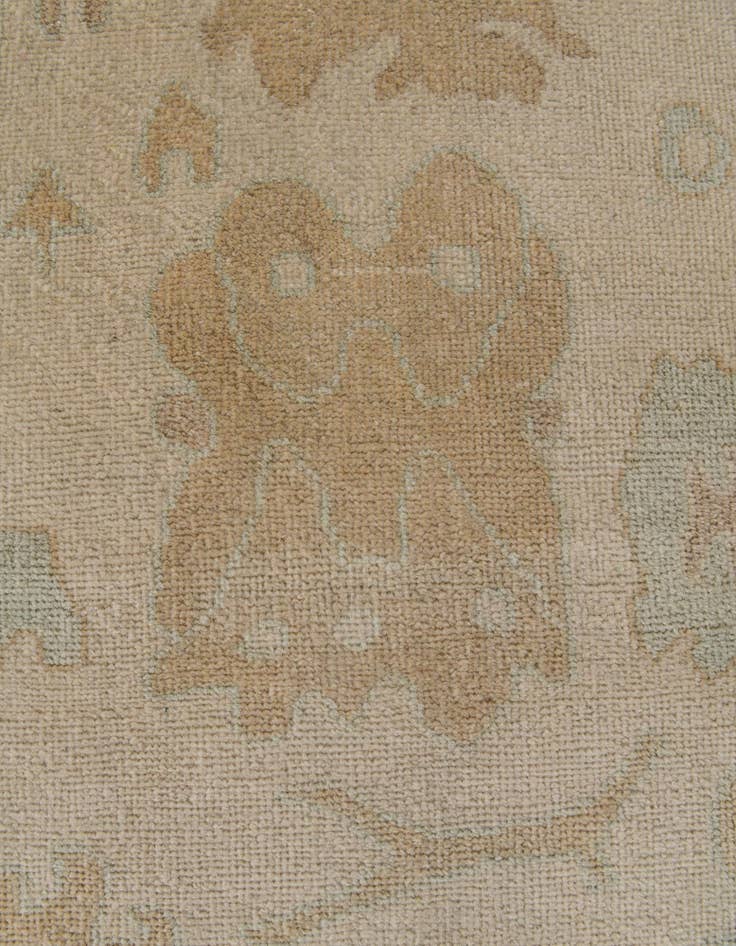 Detail image of 2' 8 x 11' 8 Hand Knotted Oushak Wool Runner Rug