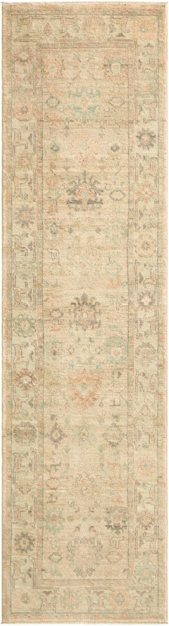 2' 8 x 9' 10 Hand Knotted Oushak Wool Runner Rug