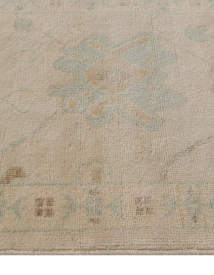 Detail image of 2' 9 x 9' 10 Hand Knotted Oushak Wool Runner Rug