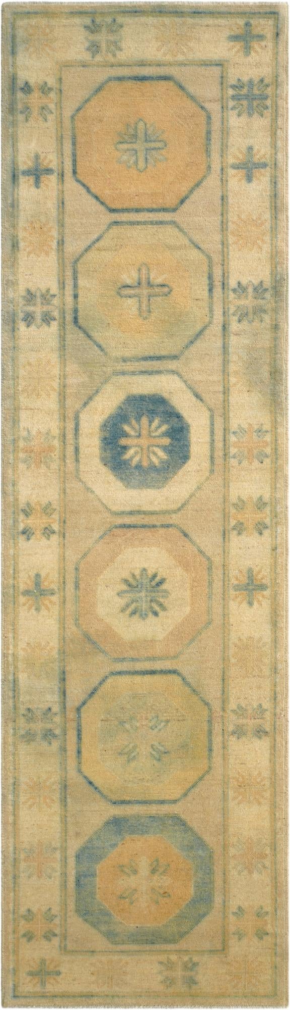 2' 11 x 10' 1 Hand Knotted Oushak Wool Runner Rug