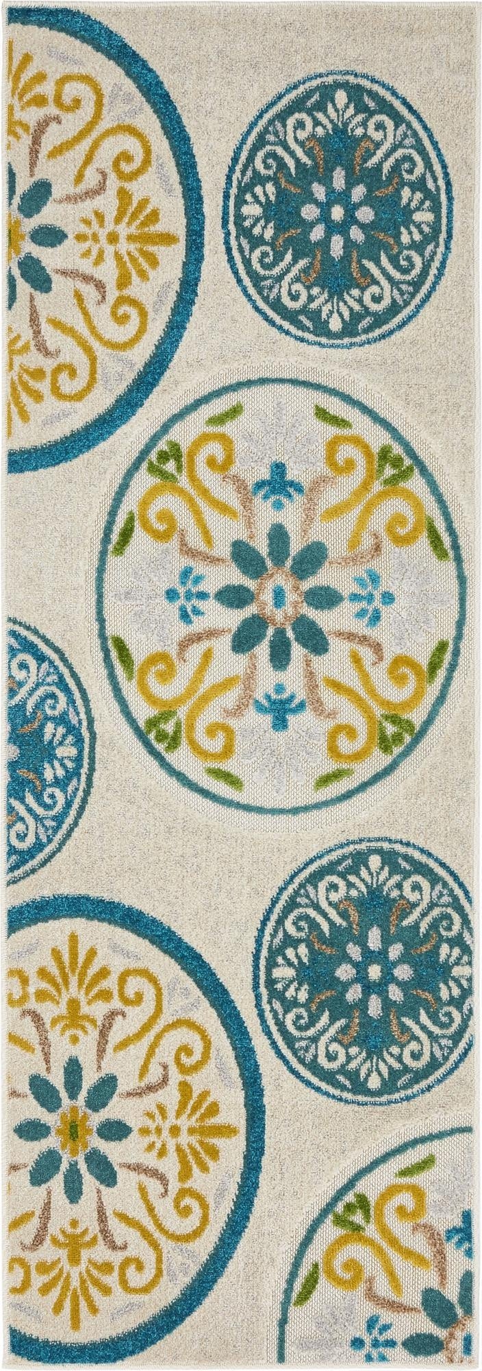  2' x 6'  Washable Modern Indoor / Outdoor Runner Rug