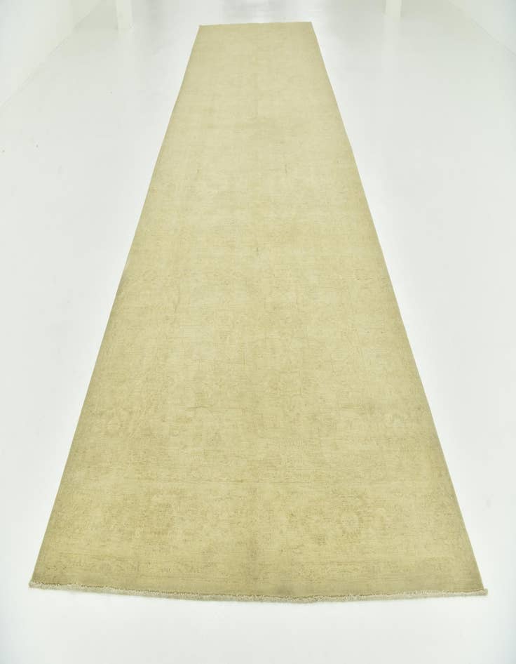 Detail image of  6' 5 x 19'  Hand Knotted Over-Dyed Ziegler Runner Rug