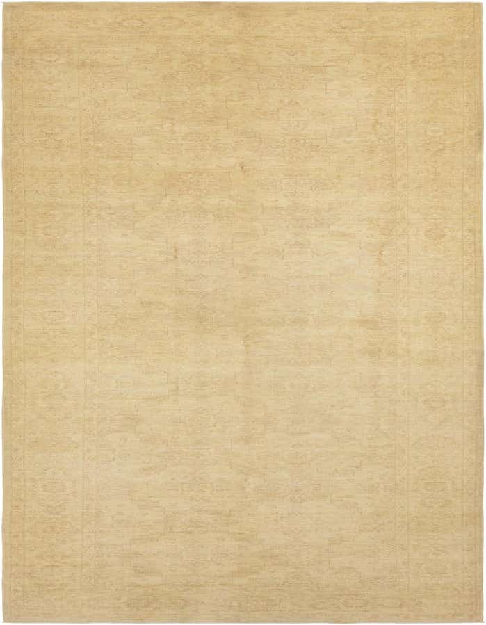 A 19 ft runner rug in ivories and creams, featuring a subtle traditional botanical pattern, ideal for hallways.