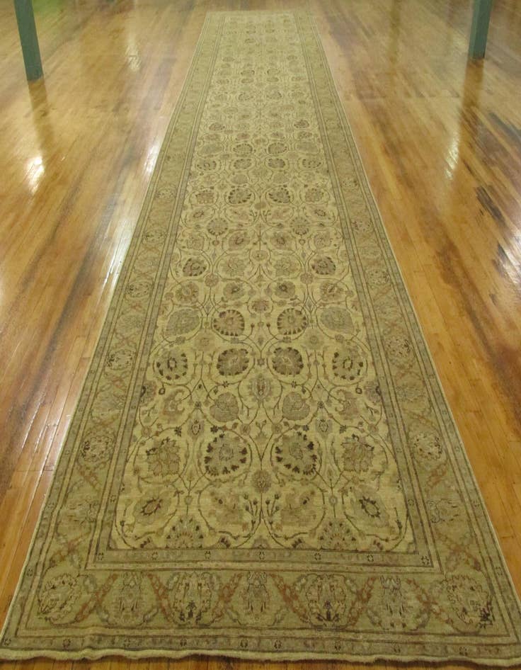 Detail image of  8' 3 x 32' 9  Hand Knotted Peshawar Ziegler Oriental Runner Rug