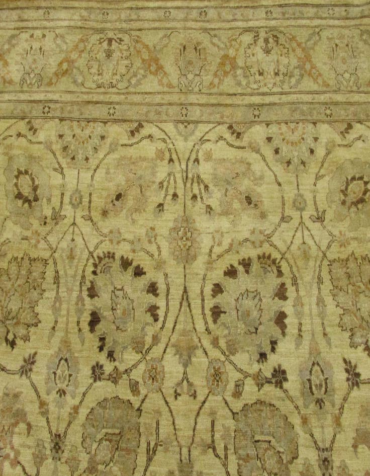 Detail image of  8' 3 x 32' 9  Hand Knotted Peshawar Ziegler Oriental Runner Rug