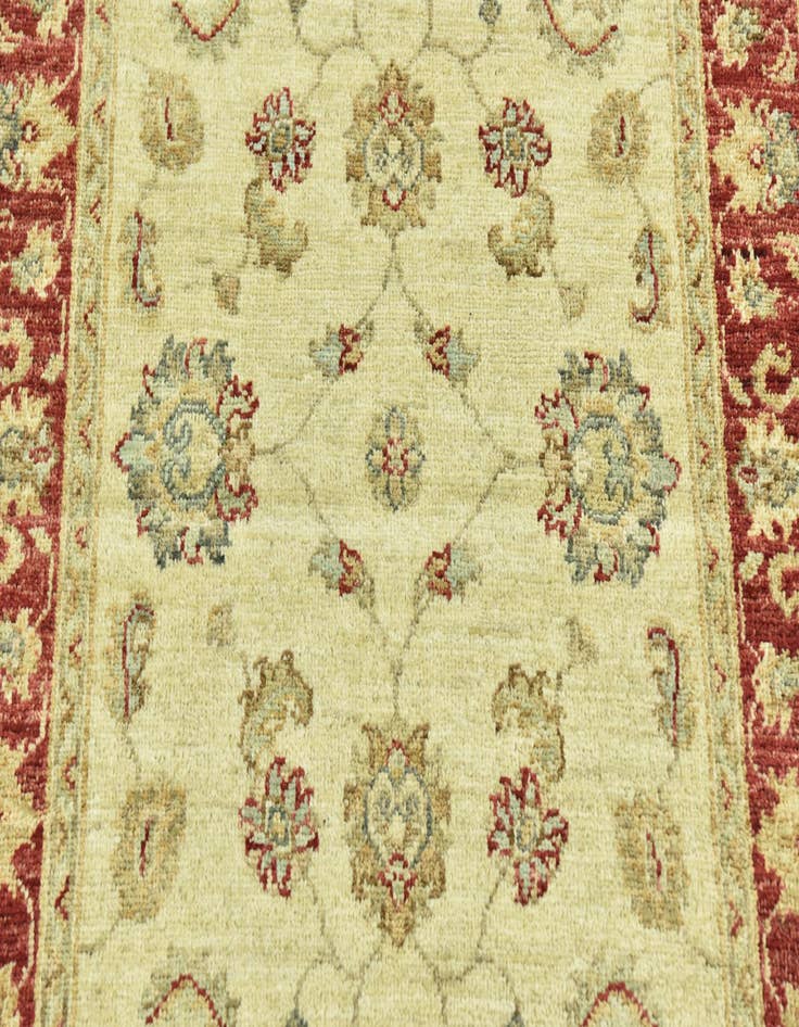 Detail image of  2' 6 x 9' 7  Hand Knotted Peshawar Ziegler Runner Rug