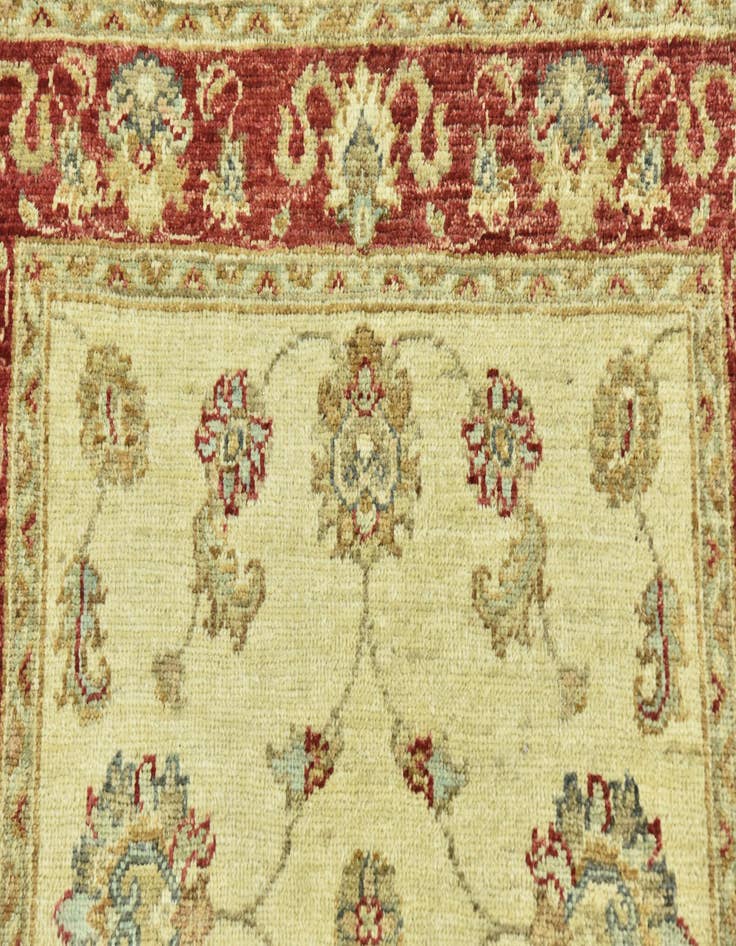 Detail image of  2' 6 x 9' 7  Hand Knotted Peshawar Ziegler Runner Rug